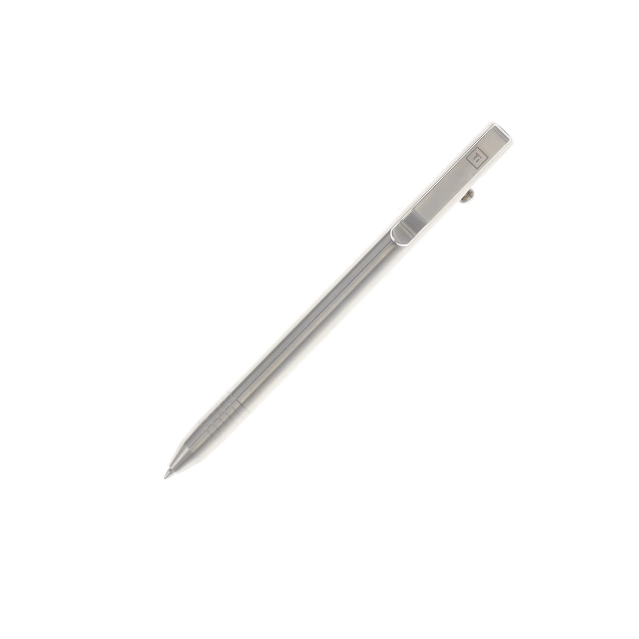 Big I Design Slim Bolt Action Pen Titanium Raw BIGI07