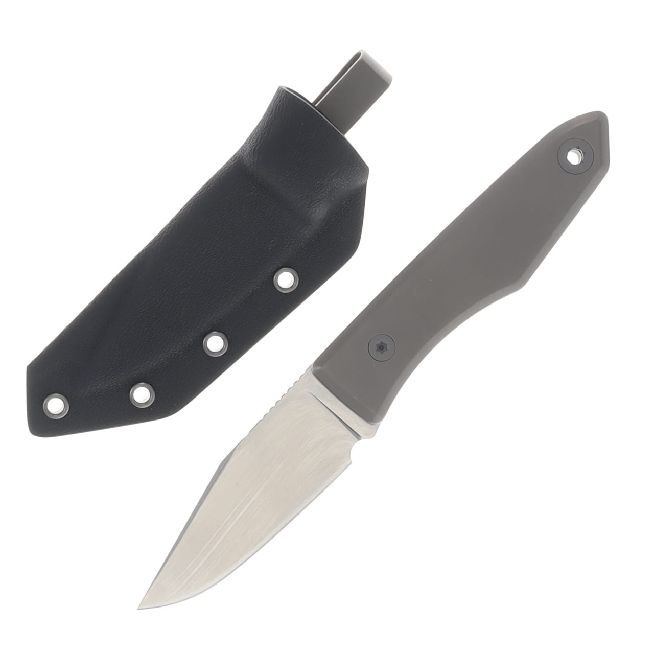 Big I Design Ti Lookout Titanium Stonewash 2.2in Plain Stonewash Clip Point BIGI13