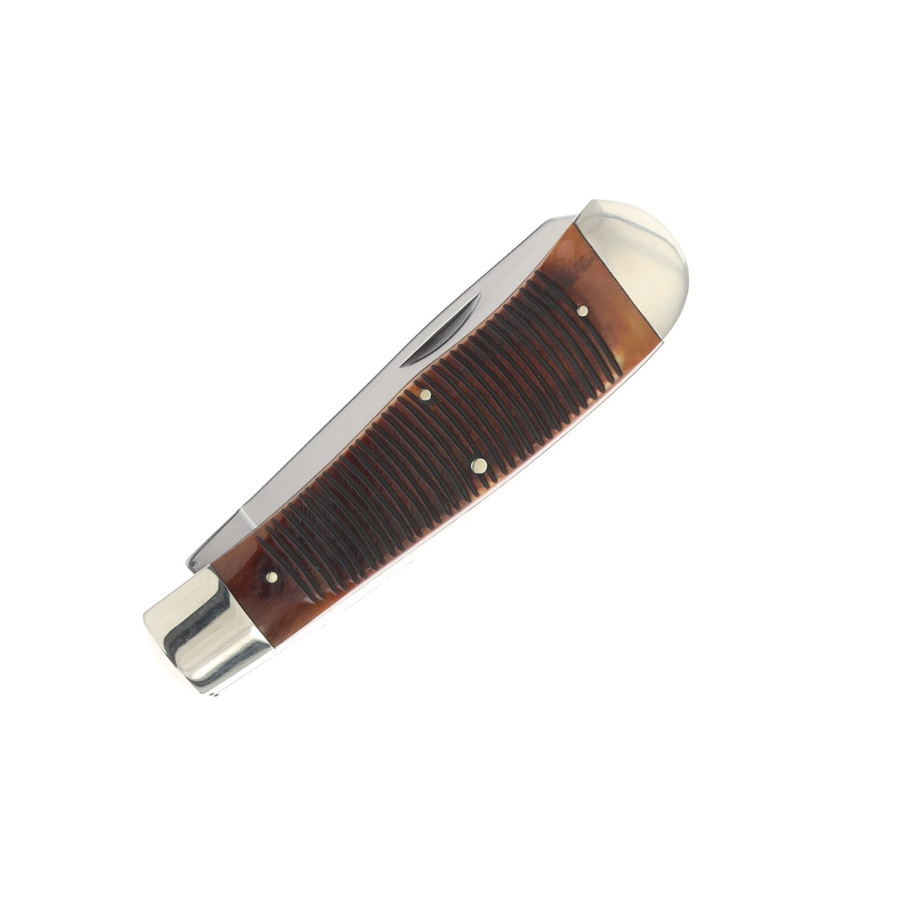 Queen Red Bone Big Boy Trapper Folding Knife QN7555 - Smoky
