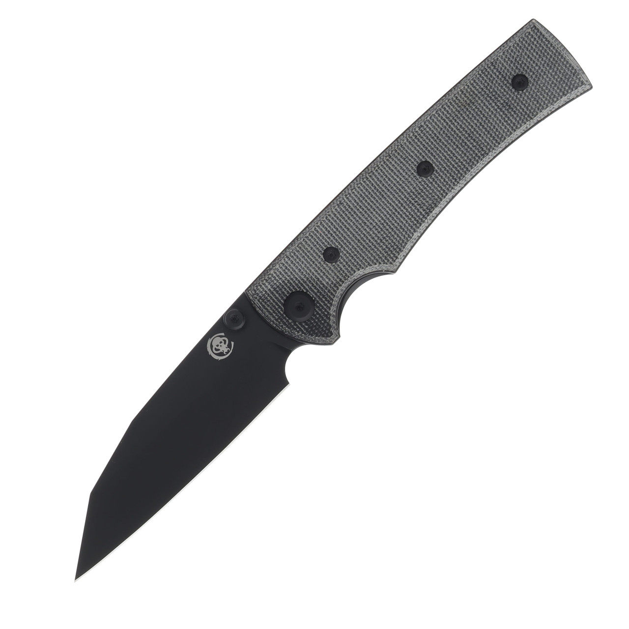 Chaves Sangre 229 Folding Knife Black Canvas Micarta Handle Blk PVD Wharncliffe CHAV14317
