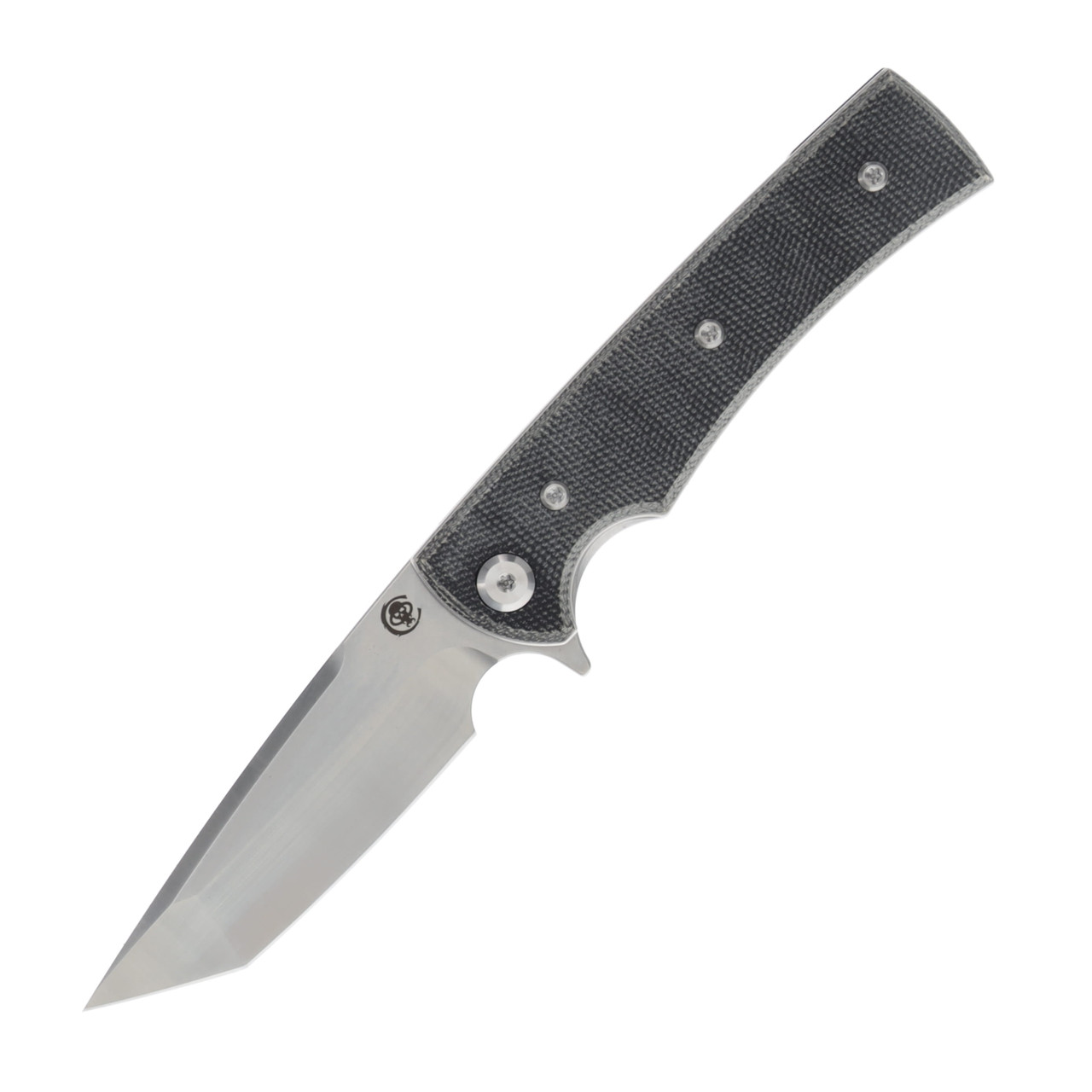 Chaves Liberation Street Folding Knife Black Canvas Micarta Handle SW Tanto Blade CHAV14321
