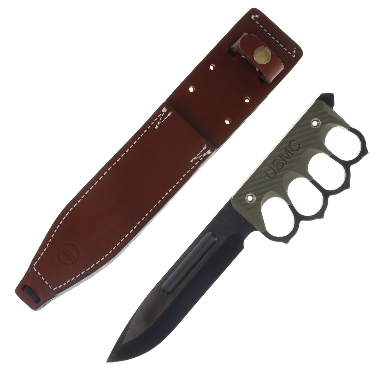 Main Street Knives US 2024 OD Green 6.75in Plain Black Drop Point 1