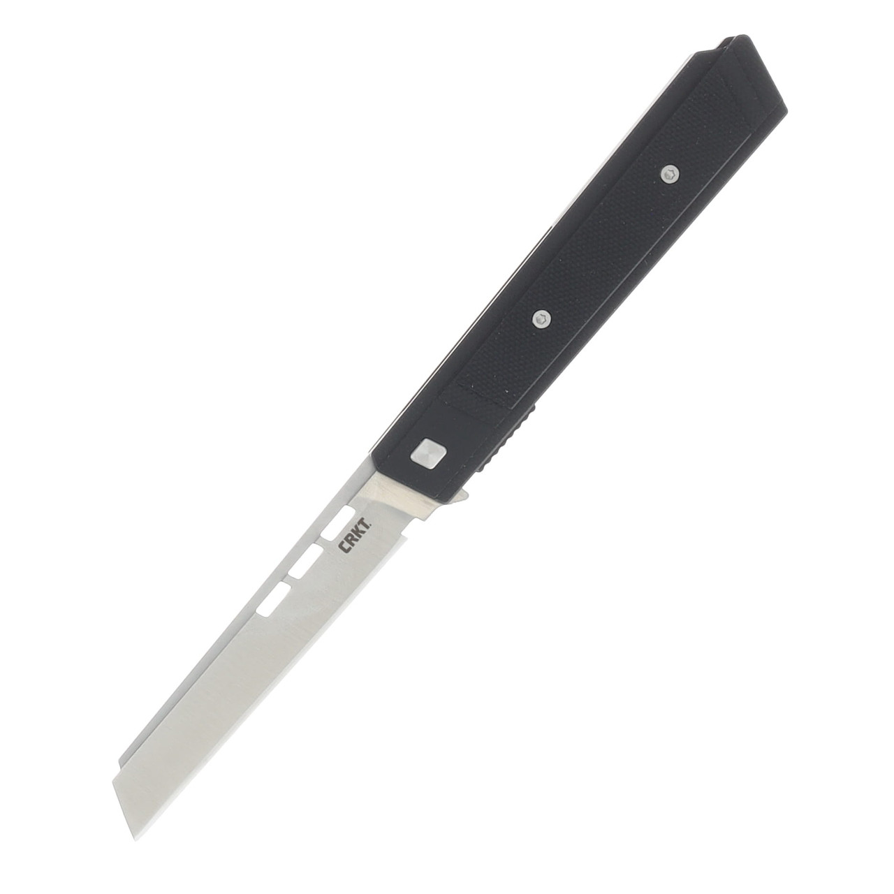 Columbia River Zephyr Folding Knife Liner Lock Black G-10 Handle Satin D2 Blade CR3840