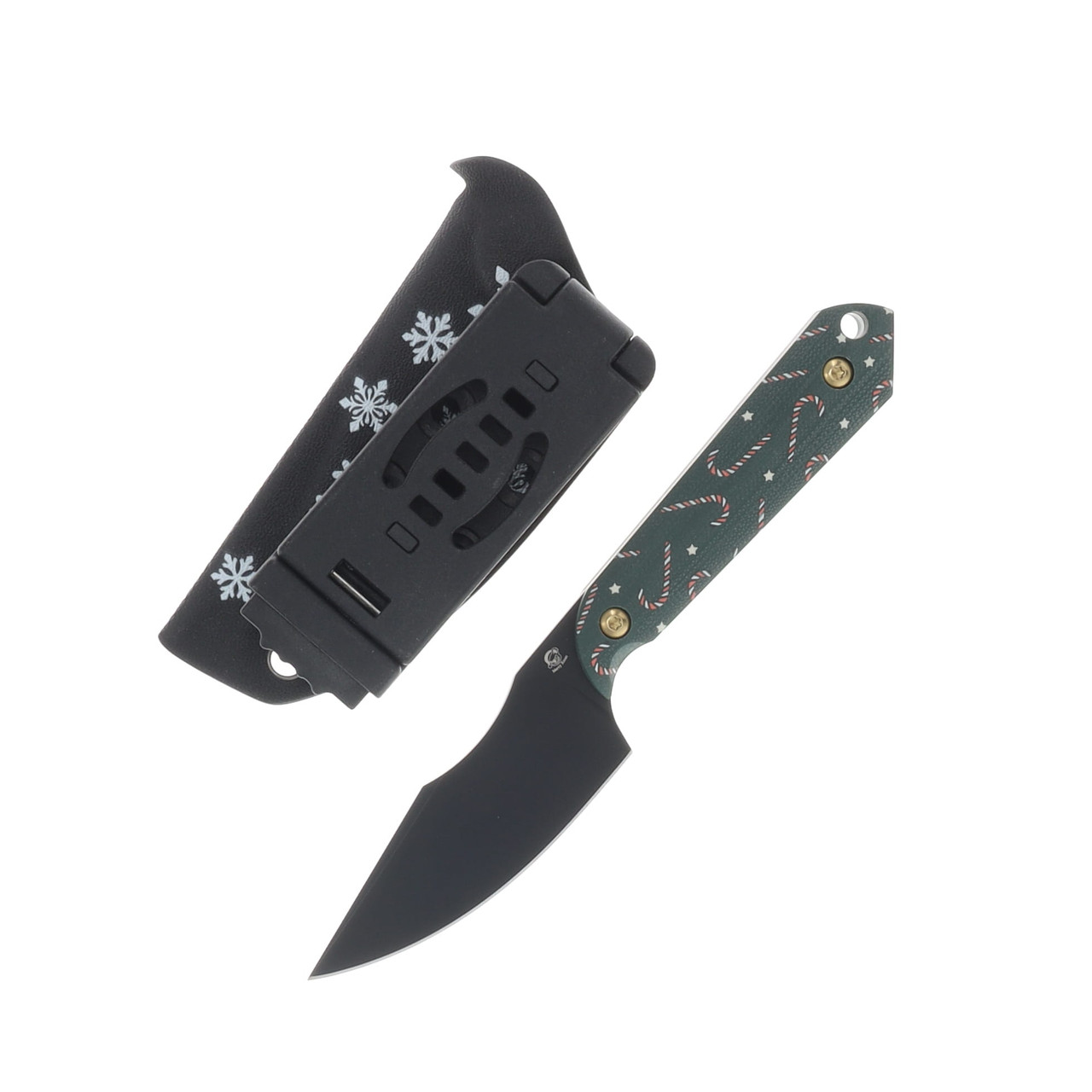 Kizer Mini Harpoon Fixed Knife Green G-10 Handle Blk PVD Coated AEB-L Drop Point Blade 1040SMC1