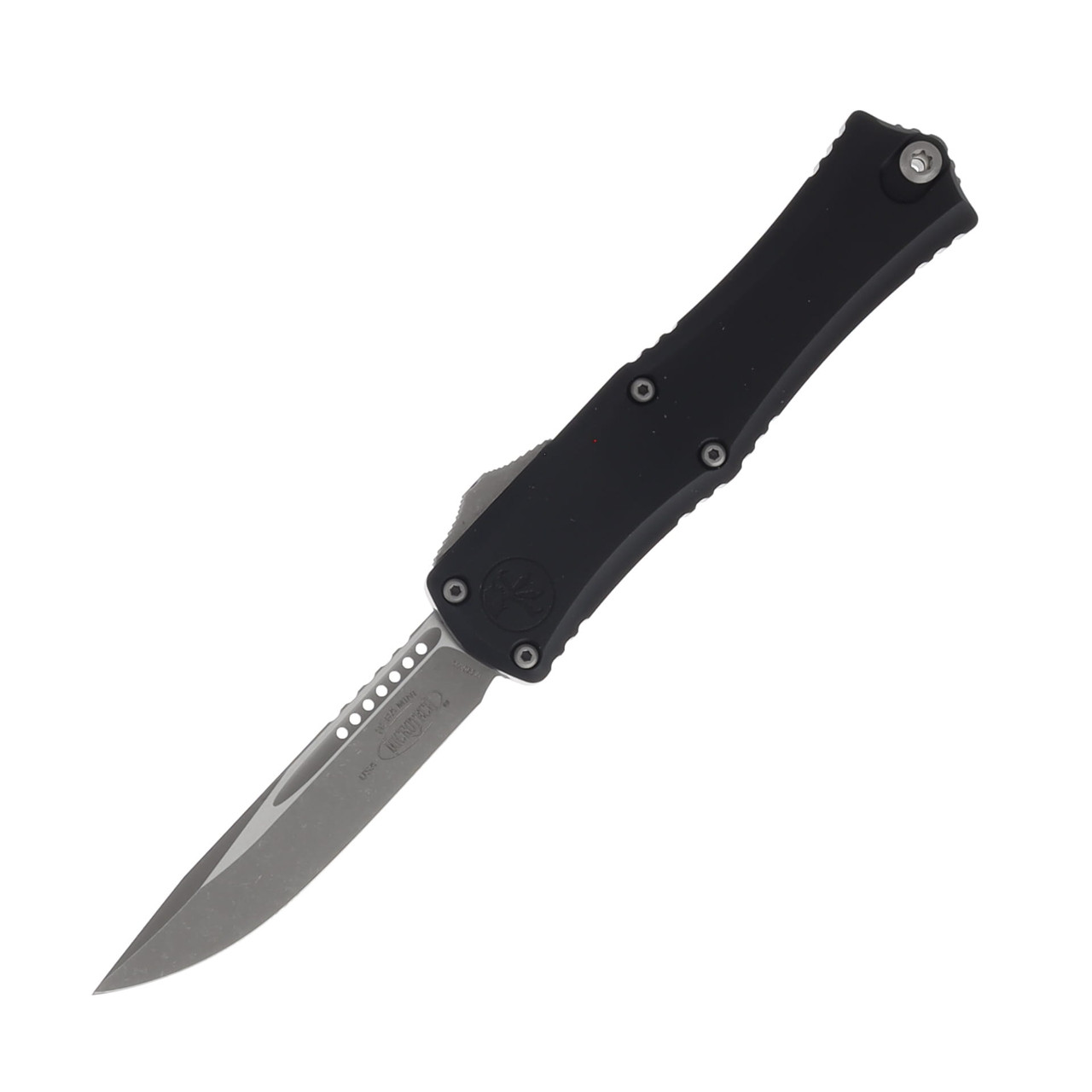 Microtech Hera II Mini OTF S/E Black Plain Apocalyptic Drop Point Blade AUMT1703M10AP