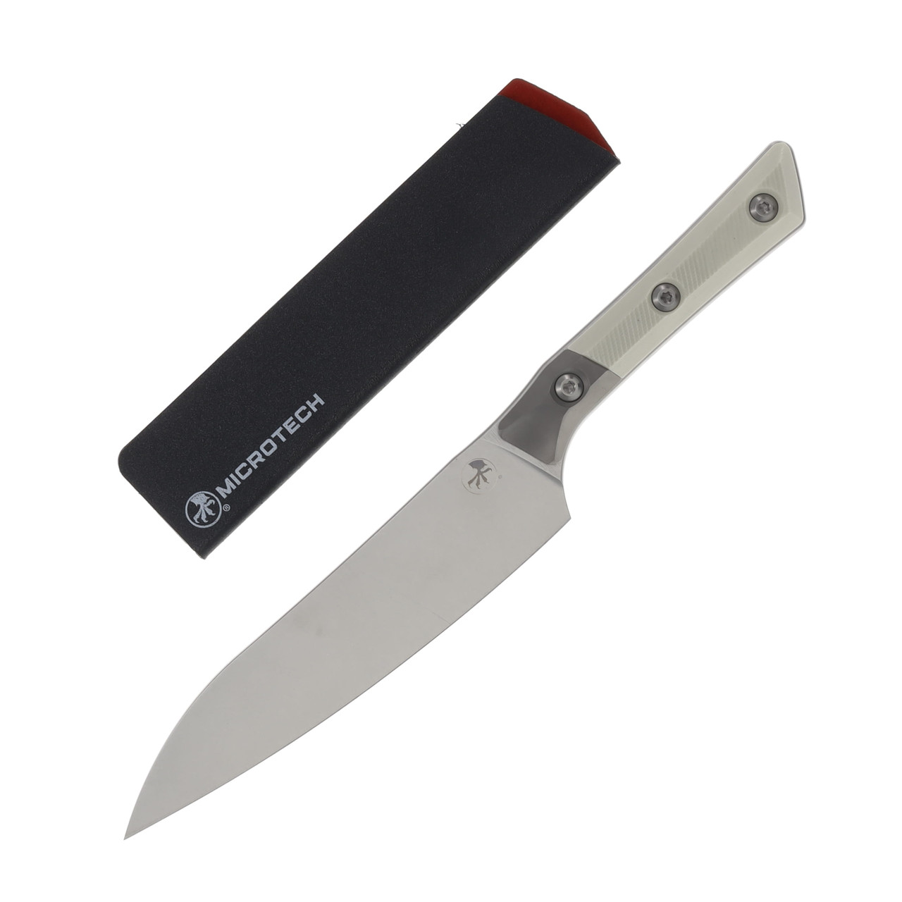 Microtech 6in Utility Knife SW Standard Titanium Bolster Ivory G-10 MT3400B10IV