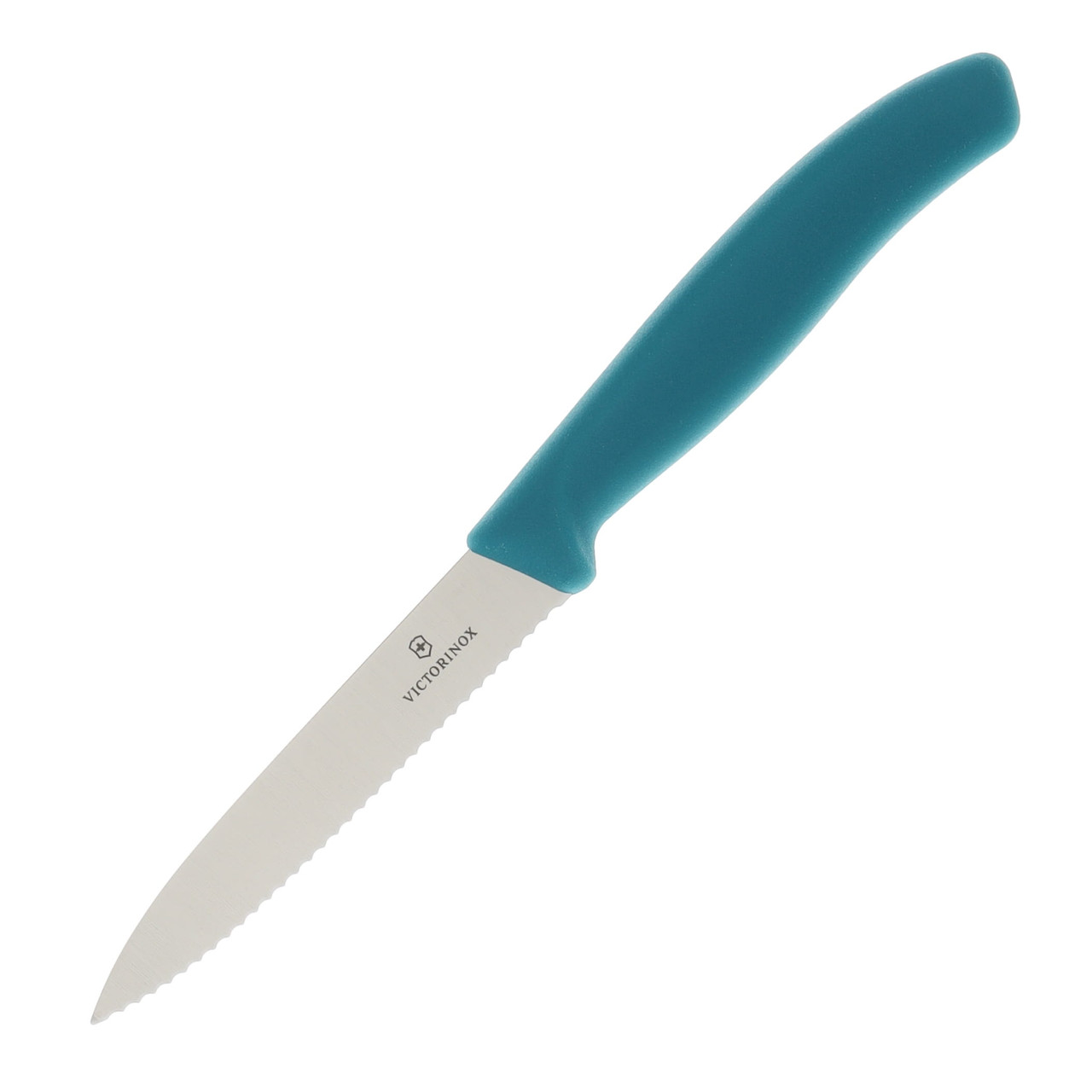 Victorinox Paring Knife Green 4in Serrated Paring V67734C1
