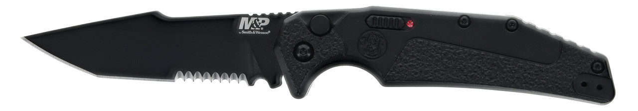 M & P Hostage Response Team (H.R.T.) OTS Auto Blk Aluminum Handle Blk AUS-8 PS Tanto Blade 1237354