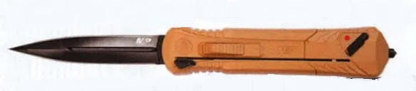 Smith & Wesson M & P OTF AO Knife Single Edge Spear Point Blade FDE Aluminum Handle 1245439