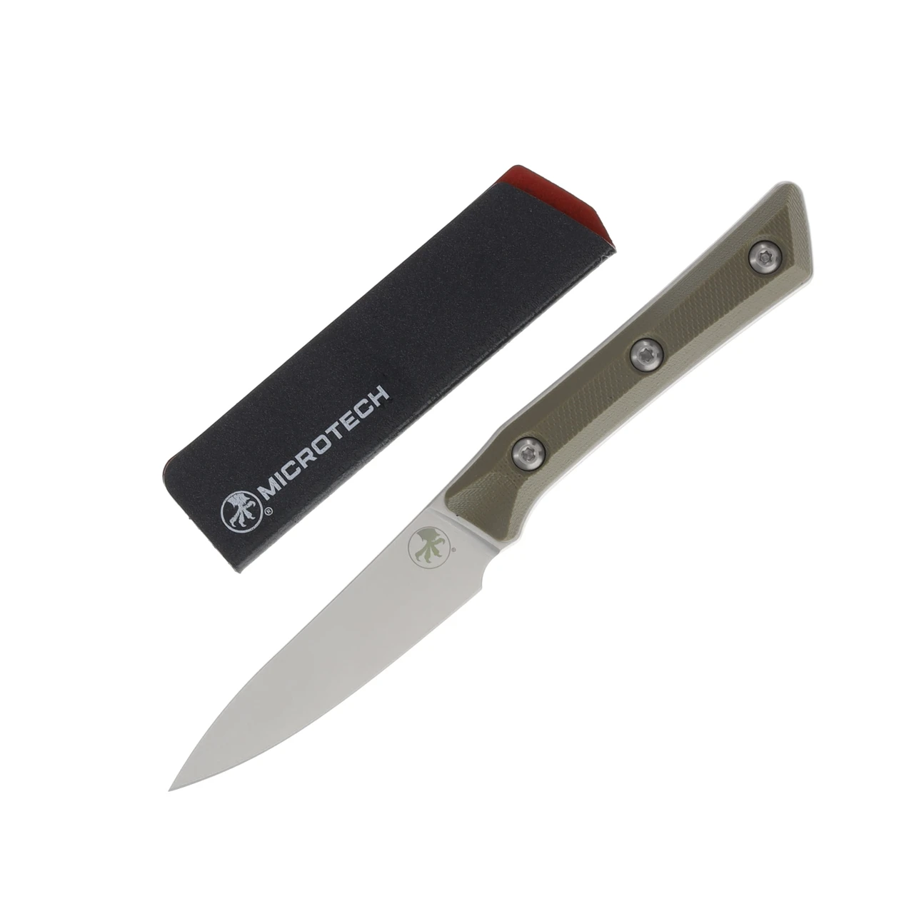 Microtech 3.5in Paring Knife SW Standard OD Green G-10 MT350010OD