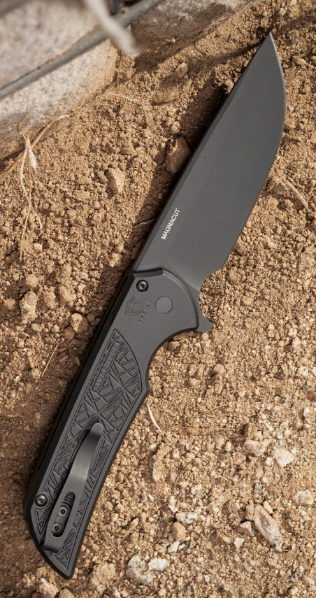 Pro-Tech Mordax Folding Knife Blk Nexus Textured Handle Blk DLC