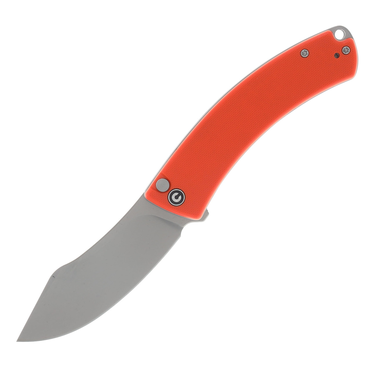 CIVIVI Outlaw Muk Folding Knife Orange 3.47in Plain Stonewash Nessmuk C24079-2