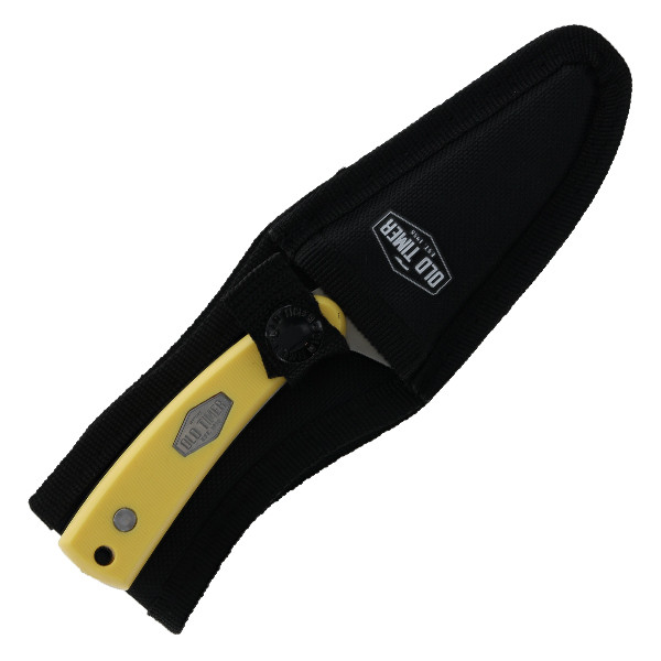 Old Timer 2 pc Yellow Handle Sharpfinger Combo Set 1259508 - Smoky