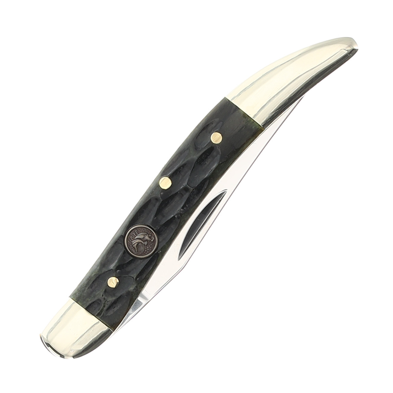 ワンタッチグローEX+4 200g【6本セット】☆おまけ付き Hen & Rooster Antique Green Jigged Small Toothpick Folding Knife