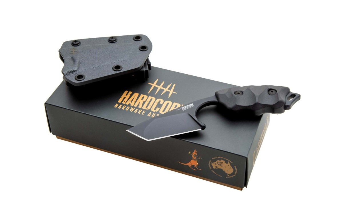 Halfbreed Blades LFK-04 Gen 2 Fixed Knife Black G-10 Handle Black K340 Tanto Blade LFK04G2BLK