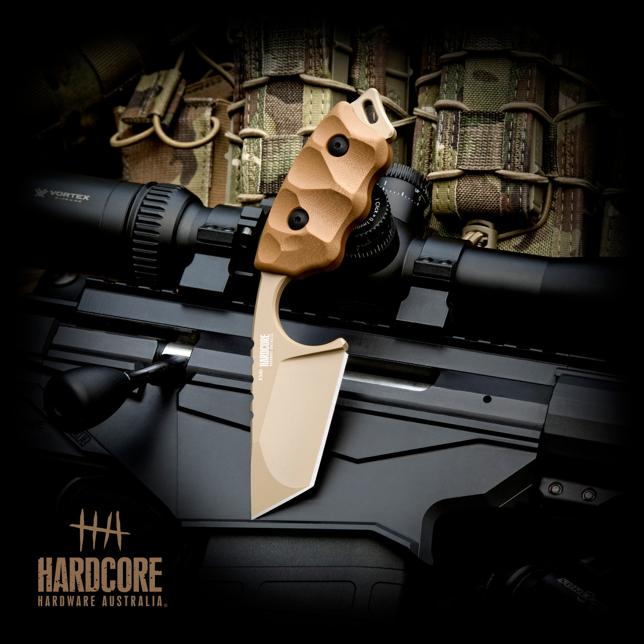 Halfbreed Blades Gen 2 K340 Tanto Dark Earth LFK04G2DE