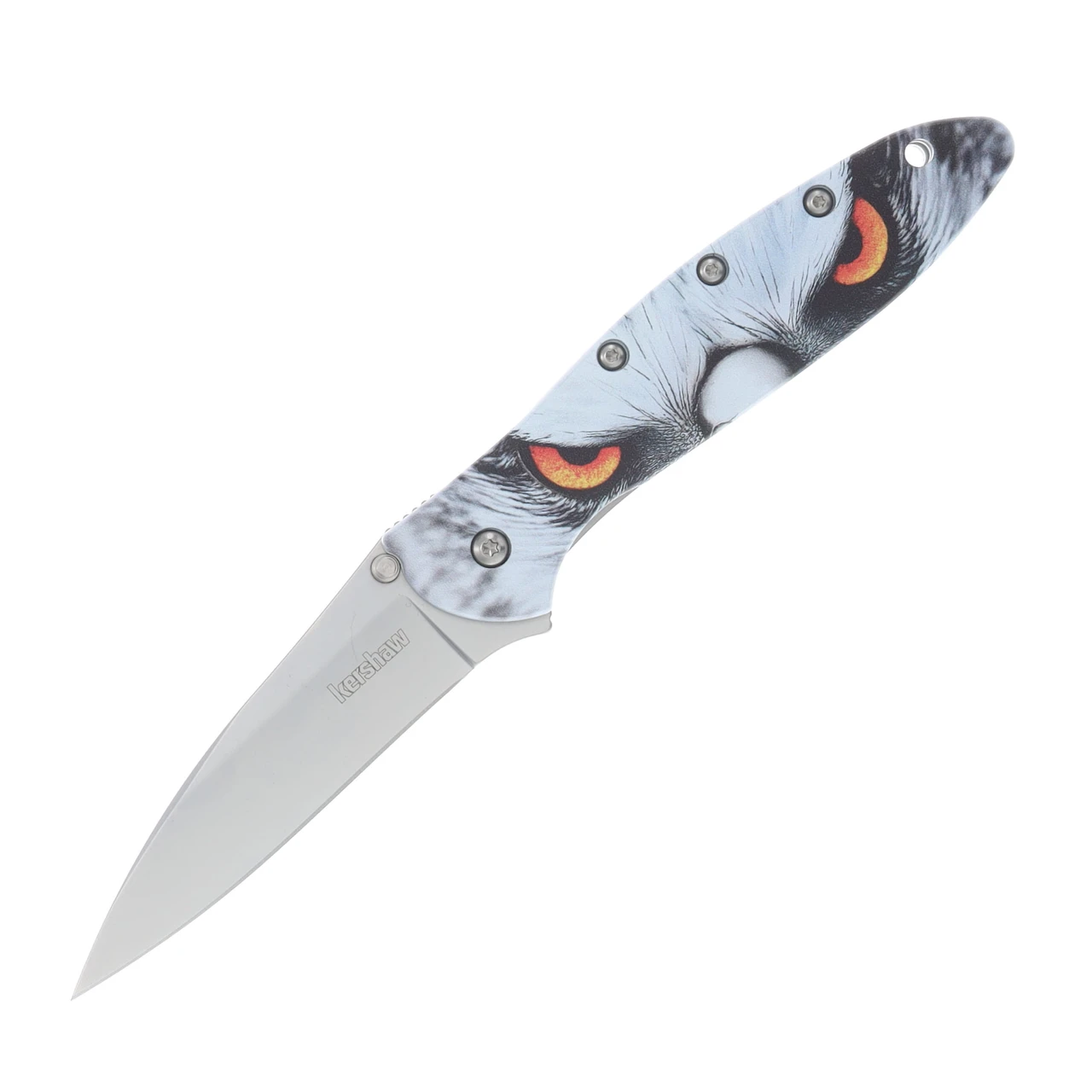 Kershaw Leek Aluminum Handle With Hawk Artwork 14C28N Blade KS1660HAWK