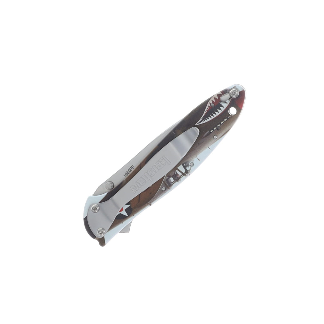 Kershaw Leek Aluminum Handle With Fighter Pilot Artwork 14C28N