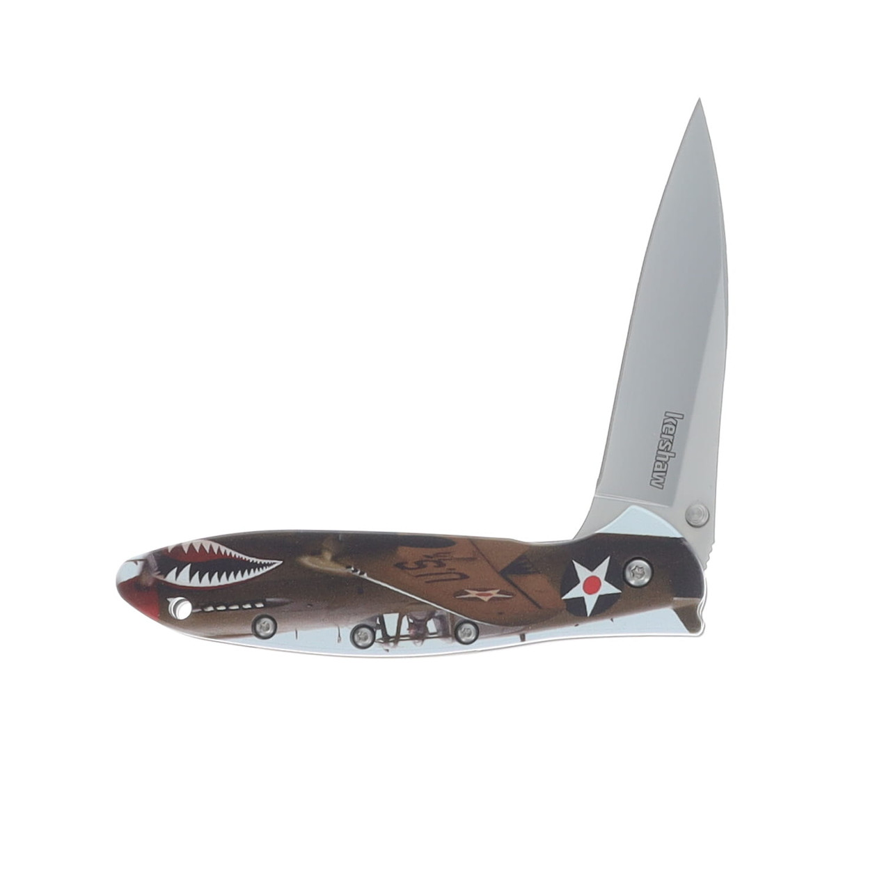 Kershaw Leek Aluminum Handle With Fighter Pilot Artwork 14C28N