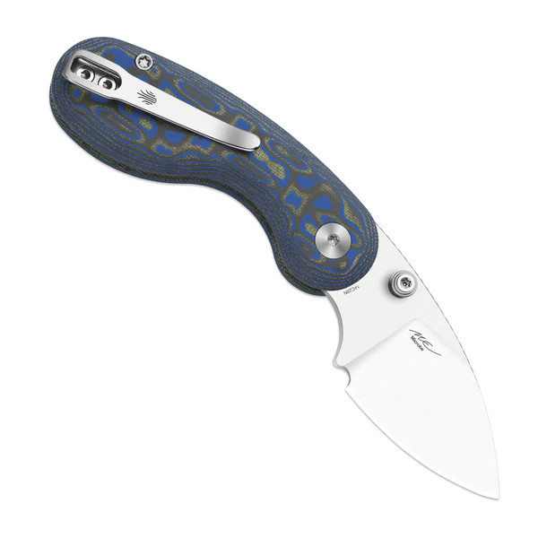 Kizer Microbe Multi Color Vortex Micarta Handle Satin 14C28N Blade