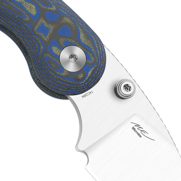 Kizer Microbe Multi Color Vortex Micarta Handle Satin 14C28N Blade