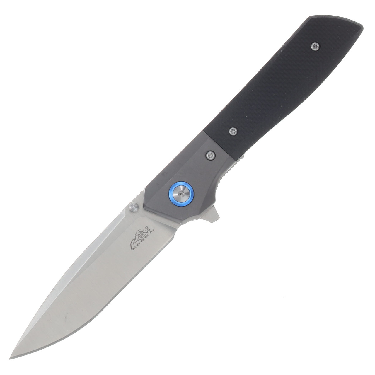 Rite Edge Riverray Folding Knife Black G-10 4.5in Plain Satin Drop Point RUC4008
