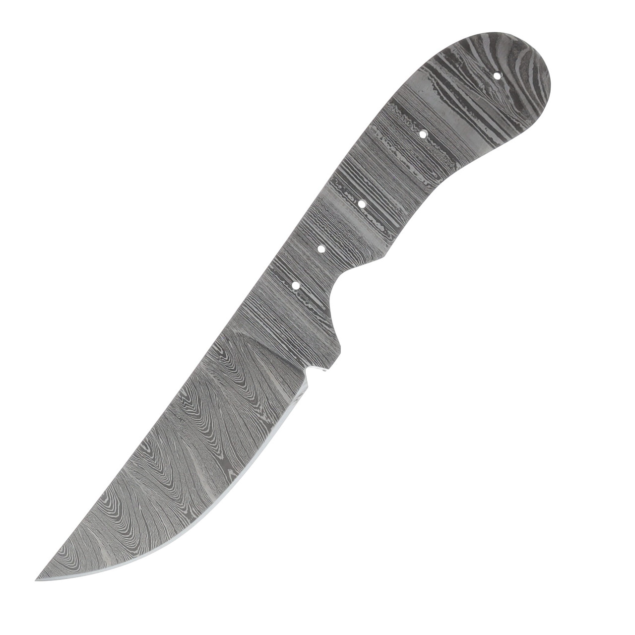 3.5in Straight Back Damascus Blade Blank BLDM2746