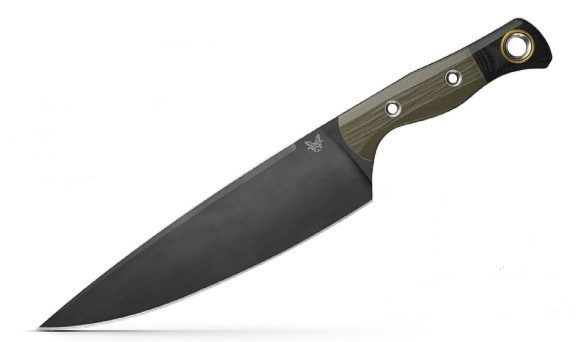 Benchmade 8in Chef Knife OD Green-Blk G-10 Handle Blk CPM-154