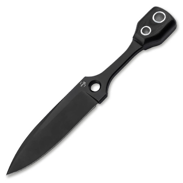 Boker Plus Fafo Fixed Knife Black G-10 Handle Black 440C Blade BK02BP0021