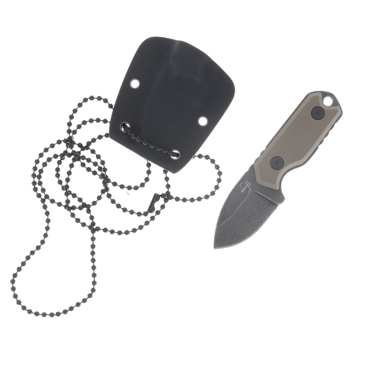Boker Plus Li'l Friend Micro Fixed Knife Sand G-10 Handle Gray