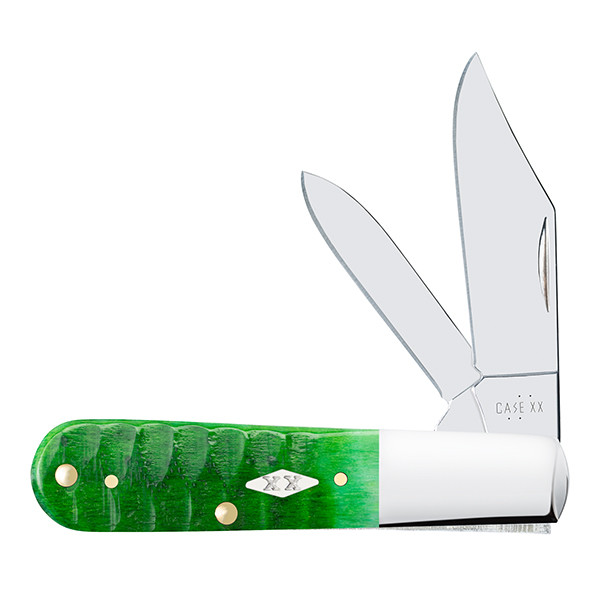 Case XX Bright Green Gator Jigged Bone Single-Blade Barlow Folding