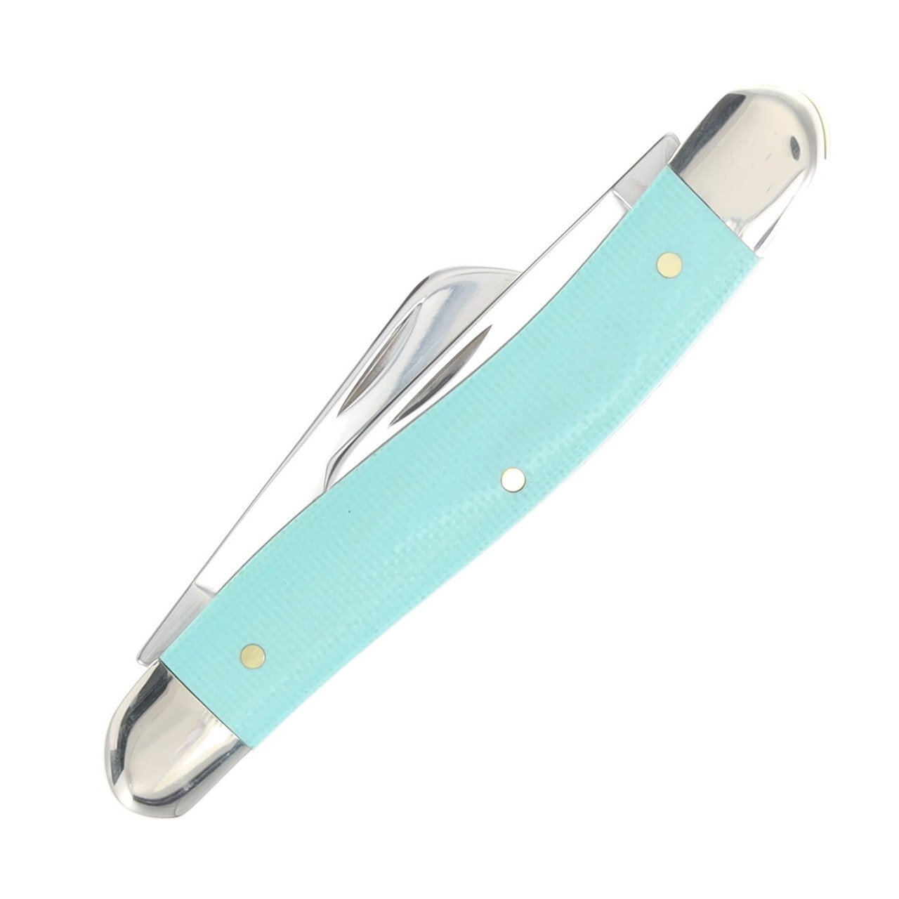 Case Seafoam Green G-10 - Smooth Medium Stockman (10318 SS