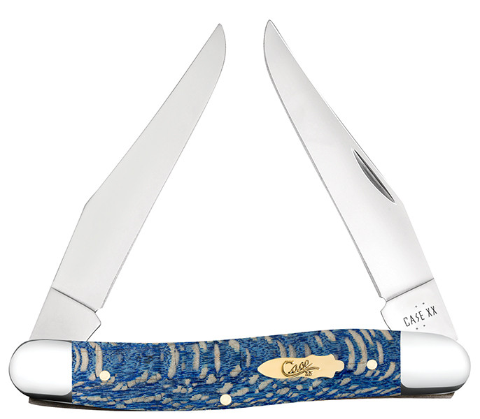 Case XX Blue Sycamore Wood Muskrat Folding Knife CA63737 - Smoky