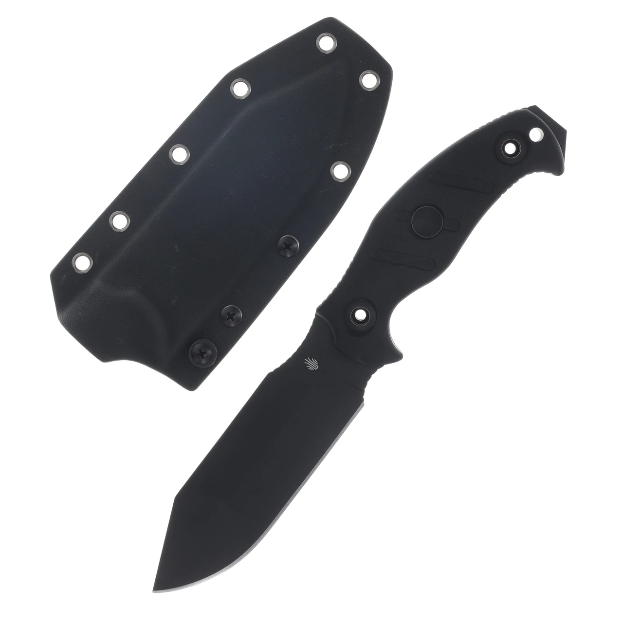 Kizer Sheepdog Survival Fixed Knife Black G-10 Handle Black Coated 1095 Clip Point Blade 1105A3