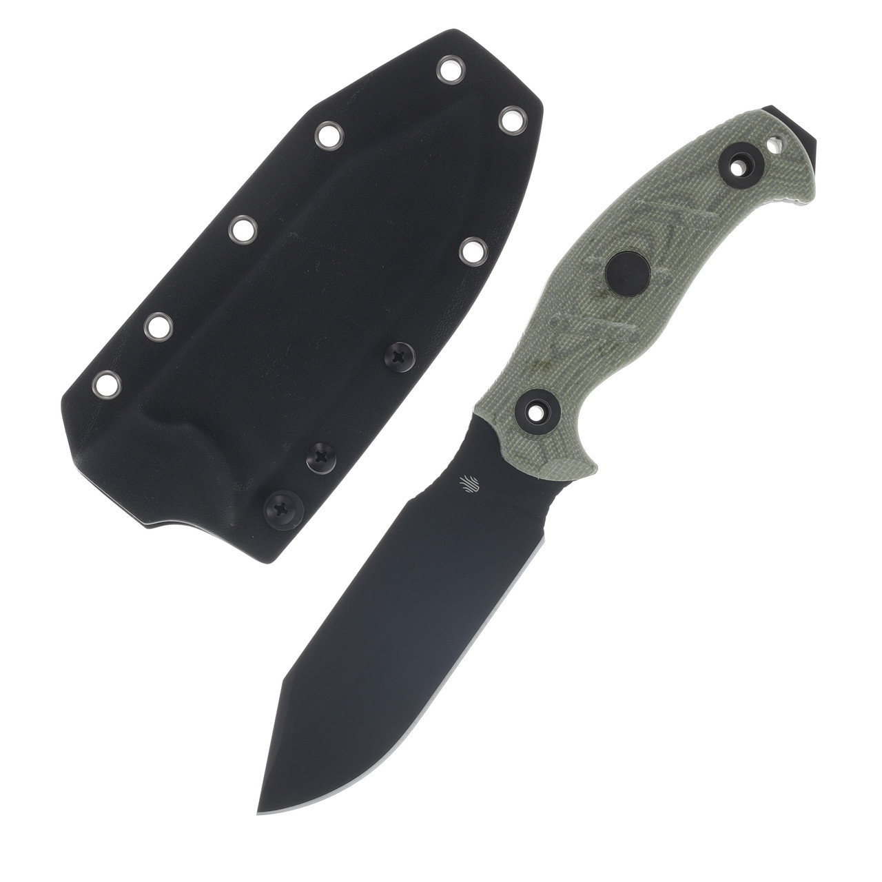 Kizer Sheepdog Survival Fixed Knife Green Micarta Handle Black