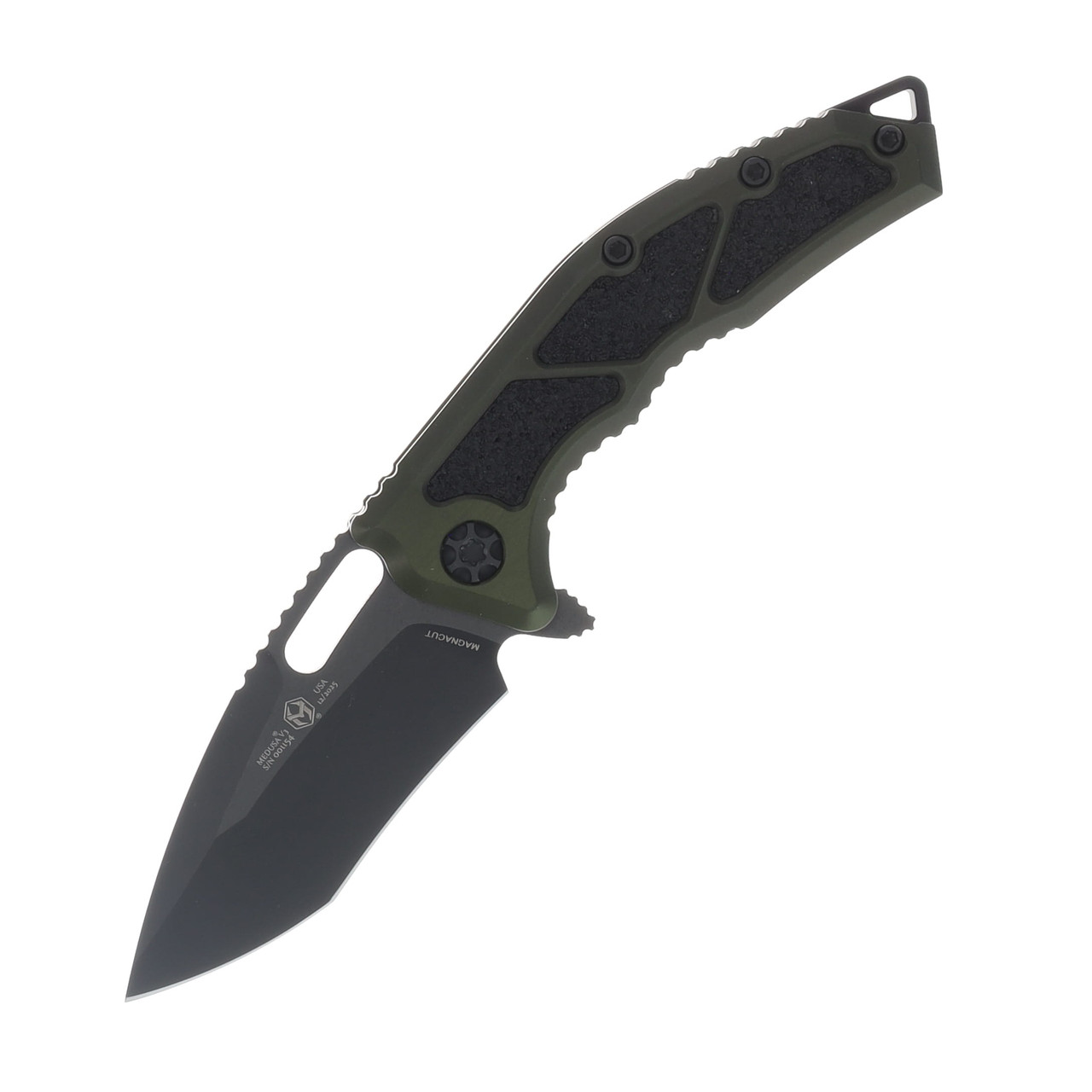 Heretic Medusa Manual Folding Knife Recurve DLC Standard OD Green