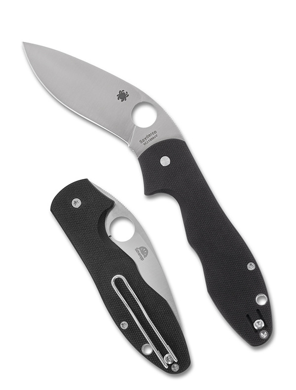 Spyderco Retract Folding Knife 3.4in Plain Satin Kukri SPC276GP