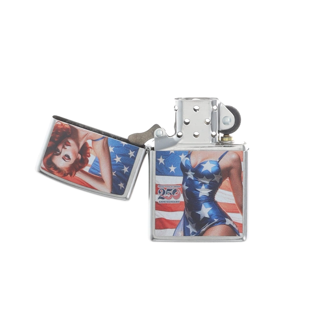 Zippo 250th Anniv. Swimsuit Lady & Flag ZP425551 - Smoky Mountain 