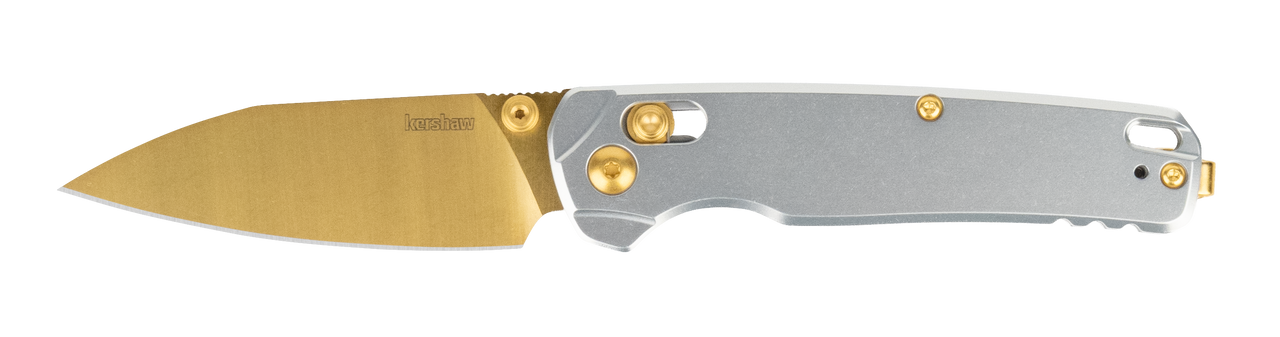 Kershaw Bel Air Folding Knife Gold MagnaCut/Raw Aluminum with Gold Accents KS6105RAWGLD