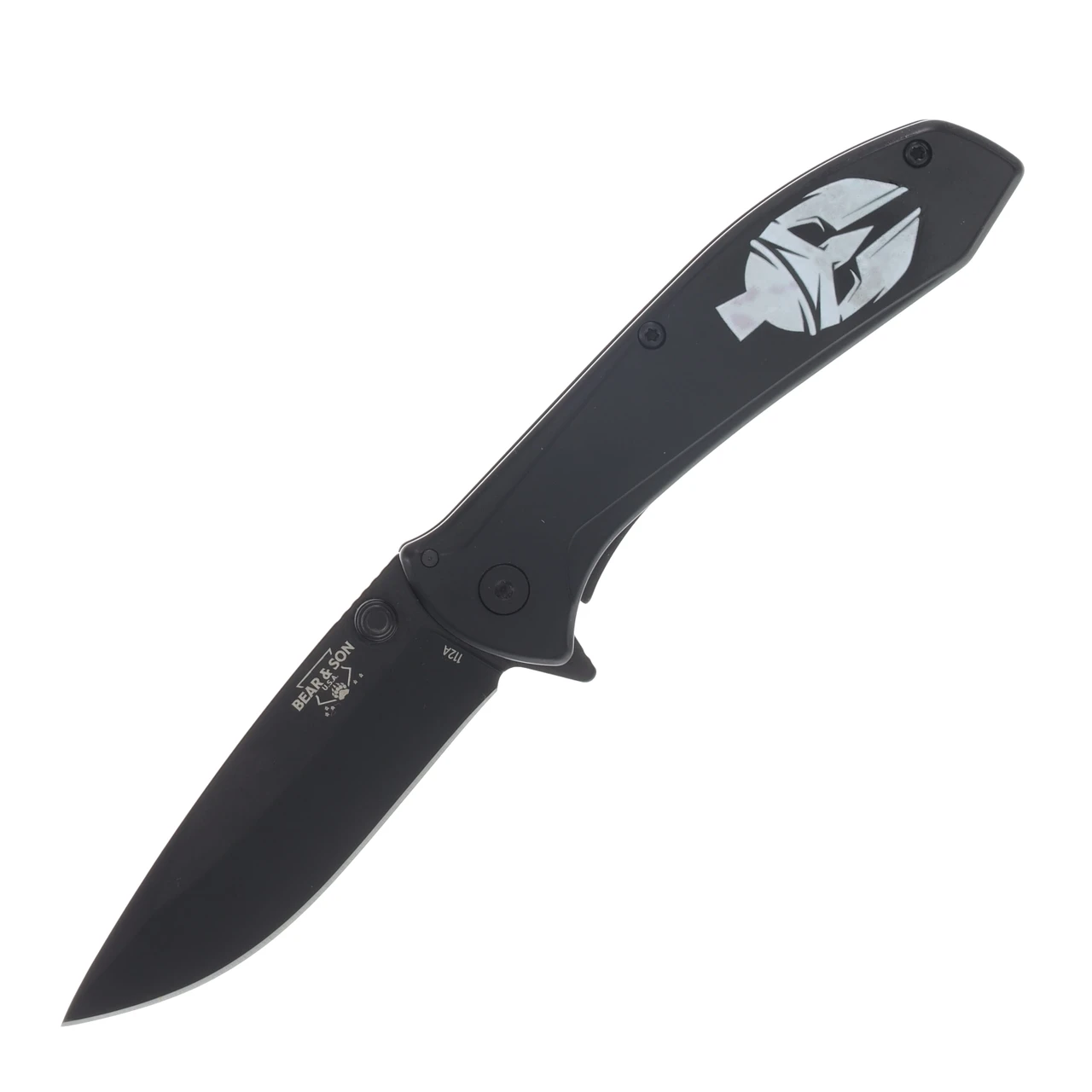 Bear & Son Spartan USA-Made Assisted Framelock Folding Knife U112ABKSK