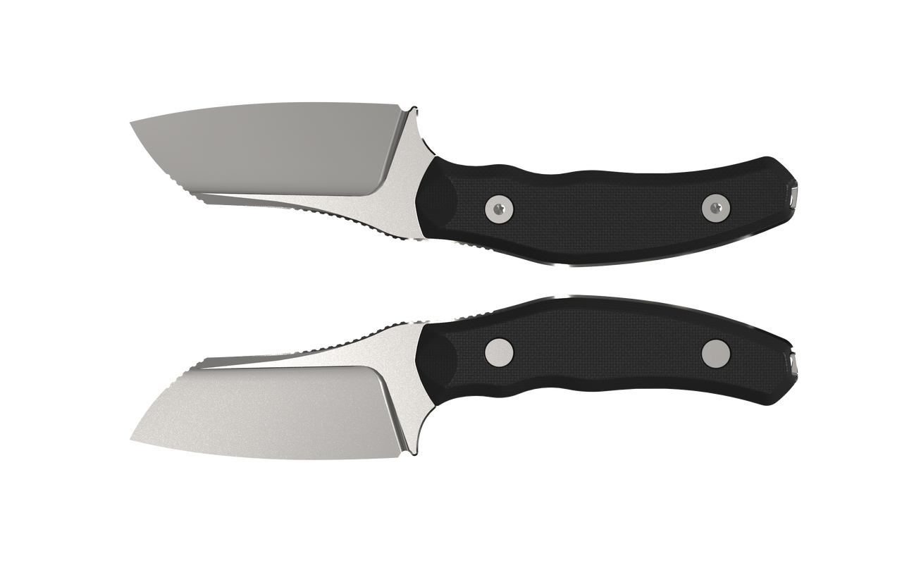 Kizer Bulldog Fixed Black G-10 Handle Satin 14C28N Sheepsfoot Blade 1116A3