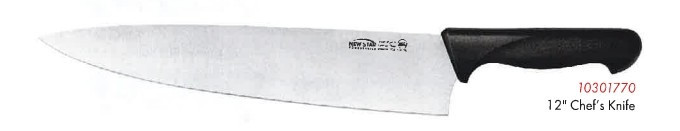 Cangshan Essentials 12in Chef's Kitchen Knife Black Handle