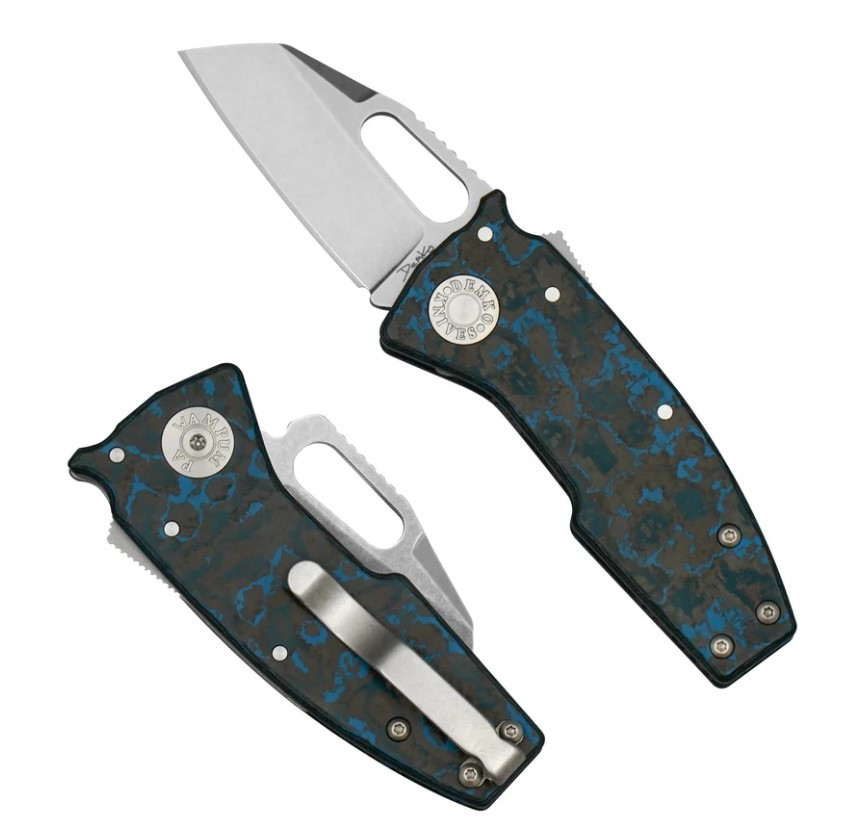 Demko Nano-Shark Folding Knife Stonewash 20CV Shark Foot/Arctic Storm FatCarbon NANO-20CV-FAT CARBON ARCTIC STORM-SF