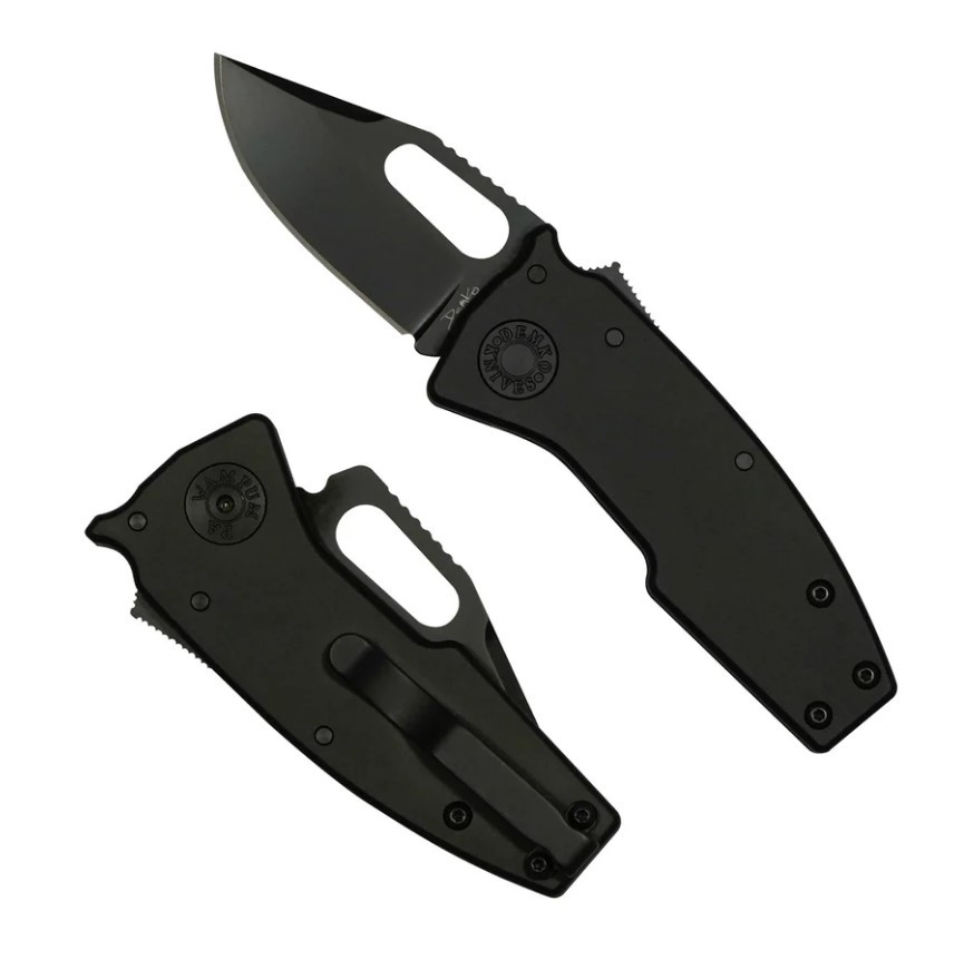 Demko Nano-Shark Stealth Folding Knife DLC 20CV Clip Point/Black NANO-20CV-BLACK ALUM-CP