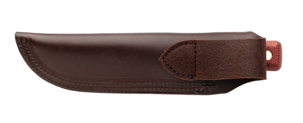 TOPS Ontario XL Hunter Fixed Blade Red Canvas Micarta Handle