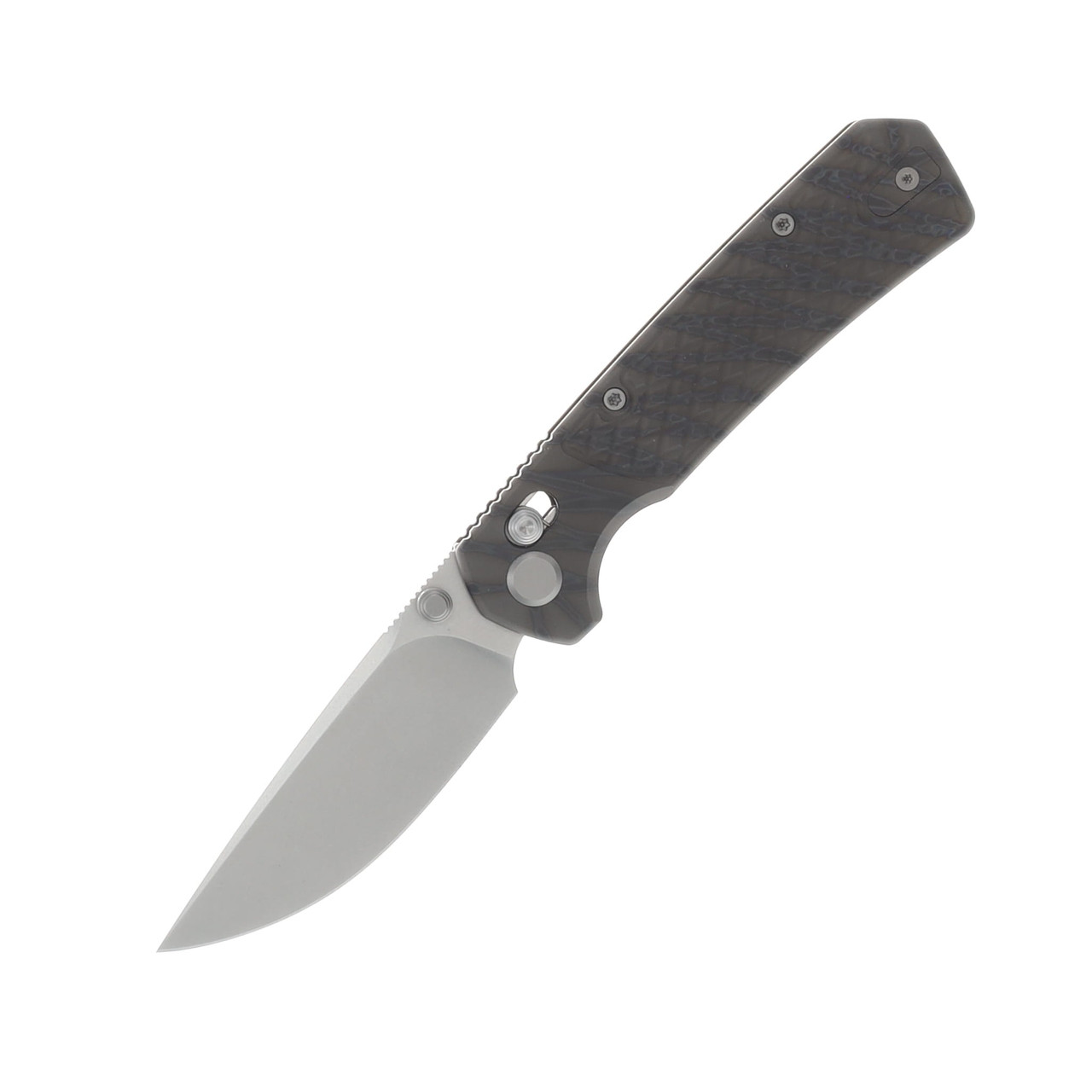 GEO Knife Blaze Flamed Tiger Stripe 3.3in Plain Stonewash Straight Back GEO2502C