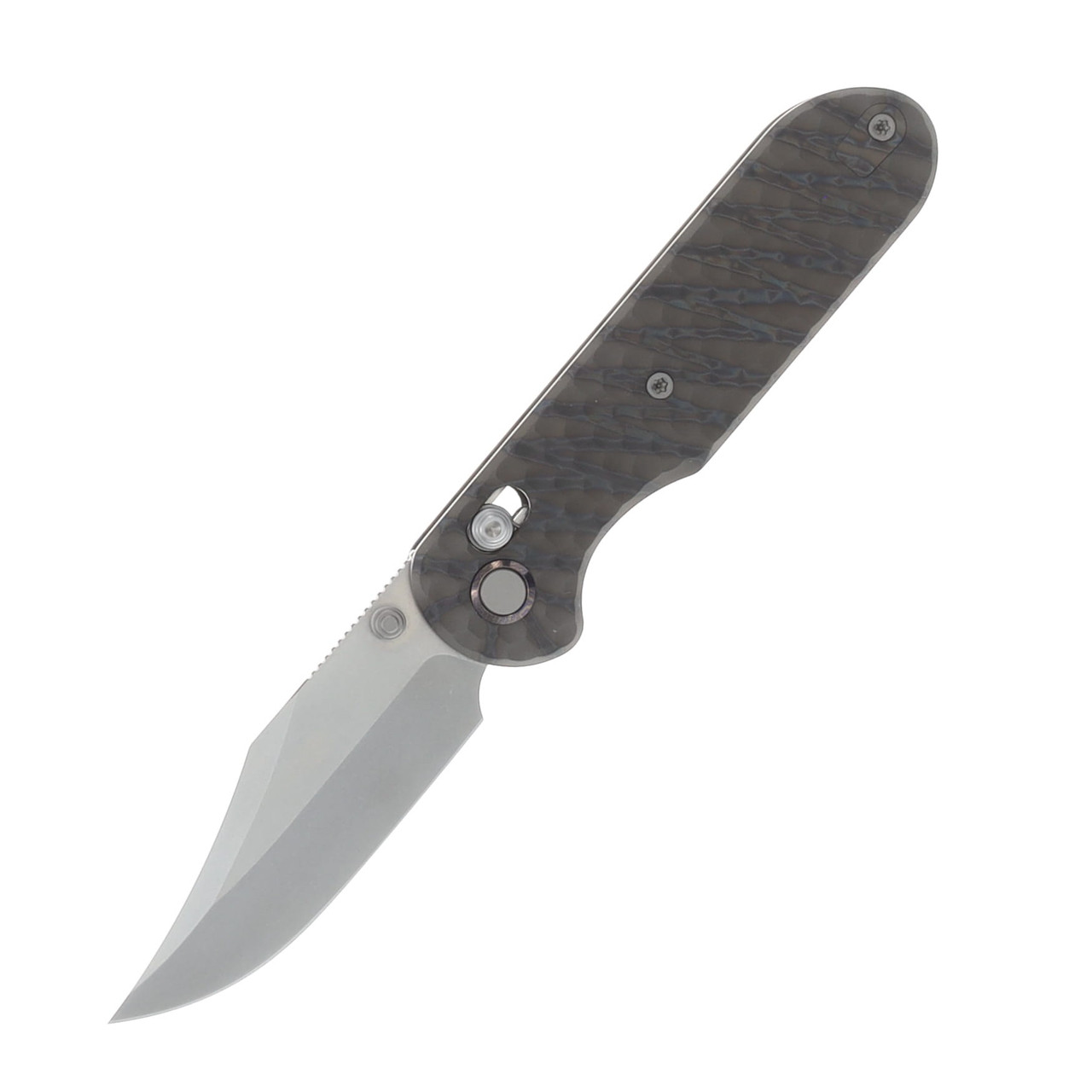 GEO Knife Ethereal Cutter Folding Knife 3in Plain Stonewash Clip Point GEO2401J