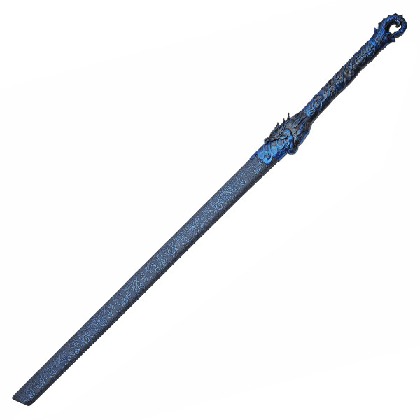 Blue Guardian Samurai Sword With Stand 27.5in Manganese Steel