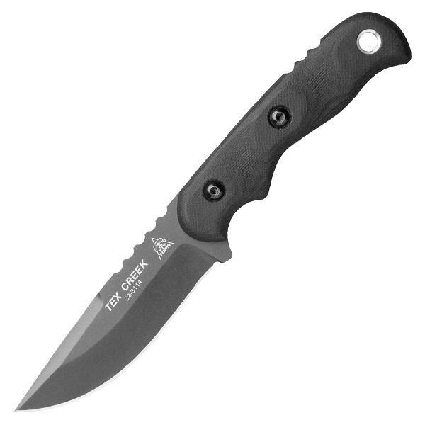 TOPS Tex Creek Hunting Knife - 4.19in 1095 Fixed Blade with Sheath