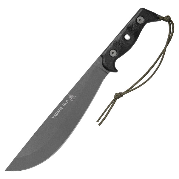 TOPS Yacare Fixed Blade Machete 10.25 Inch 1095 Steel Bushcraft Knife